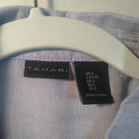 Tahari  L   women's tunic button down  lavender - Picture 2 of 11
